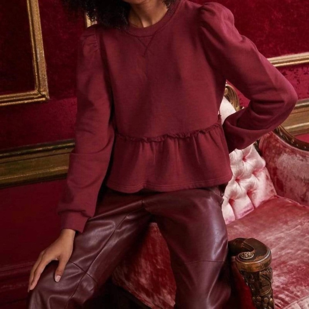 Cami NYC Peplum Sweatshirt XS
